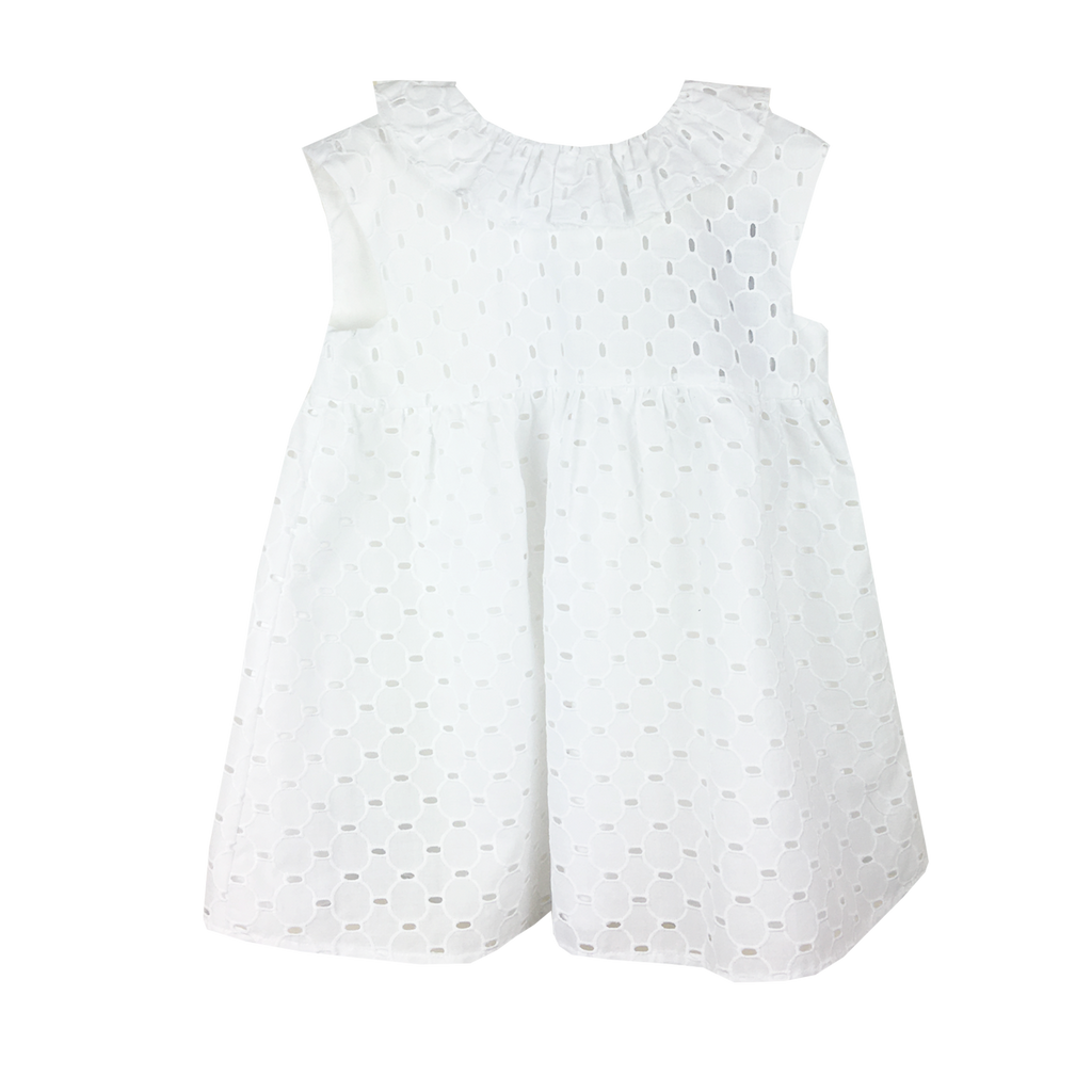 Vestido bebé Amarilis blanco bordado