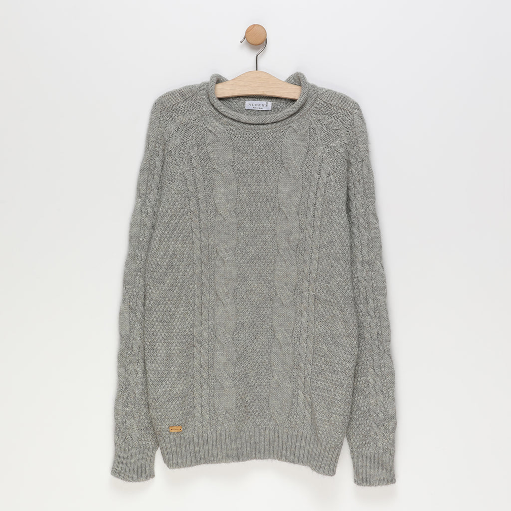 Jersey lana ochos gris claro